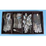 Collection of white metal flatware