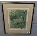 Signed Cecil Aldin Print with blind stamp