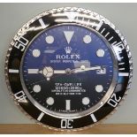 Good quality reproduction Rolex advertising clock with sweeping second hand - Sea-Dweller