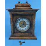 Oak mantle clock