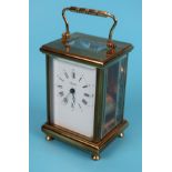 Brass carriage clock by Angelus