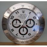 Good quality reproduction Rolex advertising clock with sweeping second hand - Daytona