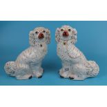 Pair of large Staffordshire dogs - H: 33cm