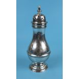 Large hallmarked silver powder shaker - Approx weight 246g H: 23cm