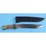 Bone handled bowie knife - Approx blade length 240mm