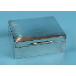 Hallmarked silver cigarette box