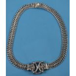 Very heavy designer silver collar necklace (Approx weight 105g) - Cost £1150 new!