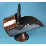 Copper coal scuttle