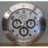 Reproduction Rolex advertising clock with sweeping second hand