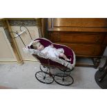 Edeltraut Hofmann pram & doll with signature to neck