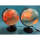 2 light up globes