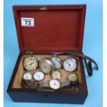 Assortment of watches to include Jaeger Le Coultre WW2 period military pocket watch