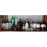 Collection of glass to include early bottles