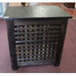 Ebonised laundry basket