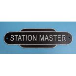 Reproduction Station Master cast sign - Approx L: 38.5cm