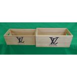 2 Louis Vuitton graduated storage boxes