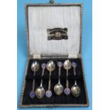 Set of 6 hallmarked and crested silver teaspoons