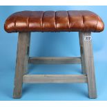 Leather seated stool