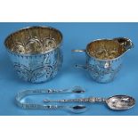 Collection of hallmarked silver to include matching sugar bowl & milk jug - Approx weight 142g