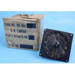 Military aircraft compass - Possibly from Halifax or Lancaster bomber