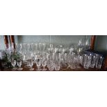 Large collection of drinking glasses to include many sets