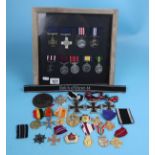 Collection of reproduction Nazi medals etc