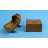 Early 19th century Mauchline-ware crib and money box