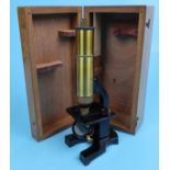 Cased microscope