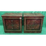 Pair of Italian Tutto Mobili walnut bedside cabinets