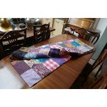 Patchwork quilt - Approx 190cm x 140cm
