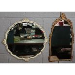 2 ornately framed mirrors