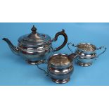 3 piece hallmarked silver tea service - Makers mark R&F Ltd - Approx gross weight 774g