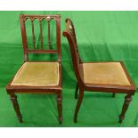 Pair of antique spindle back chairs