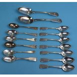 Good collection of hallmarked silver spoons - Approx weight 436g