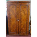 Victorian walnut wardrobe - W: 118cm D: 52cm H:192cm