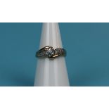 Gold diamond solitaire ring