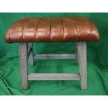 Leather seated stool