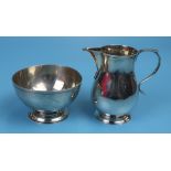 Hallmarked silver sugar bowl & cream jug - Birmingham - JBC & Sons Ltd - Approx weight 157g