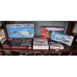 Collection of models, mostly Airfix, unbuilt in boxes