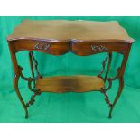 Pretty Art Nouveau mahogany writing table