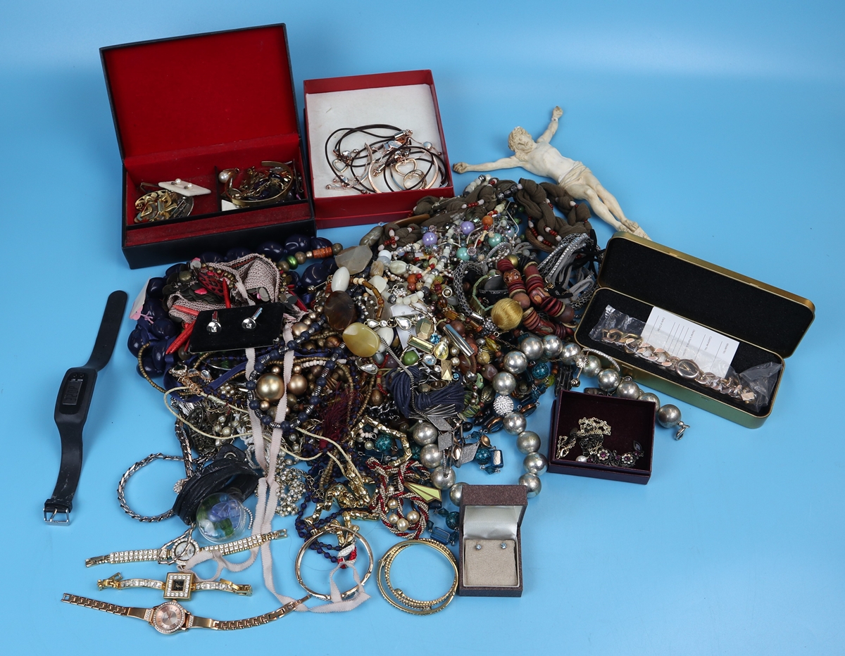 Large collection of costume jewellery etc