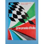 1969 program from the Italian Grand Prix hand signed by Juan Manuel Fangio