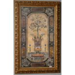 Unusual print of lemon tree in classical setting with ornate gilt frame