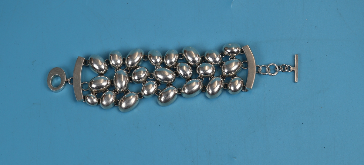 Heavy designer silver bracelet