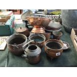 Collection of metalware to include mostly copper