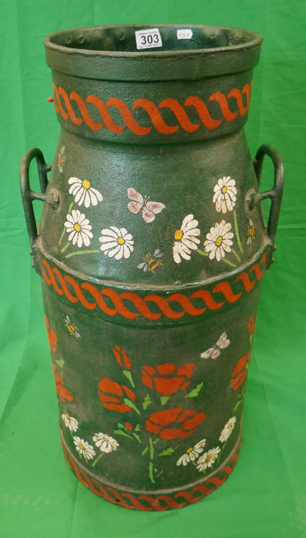 Barge ware painted milk churn