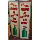 Pair of fairground signs - Ring a bottle