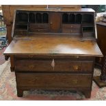 Georgian oak bureau