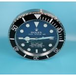 Reproduction Rolex advertising clock with sweeping second hand- Sea Dweller