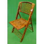 Bamboo folding chair